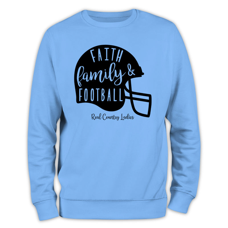 Faith Family Football Crewneck Sweatshirt