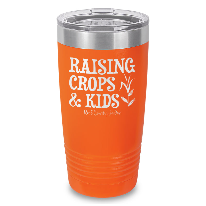 Raising Crops And Kids Laser Etched Tumbler