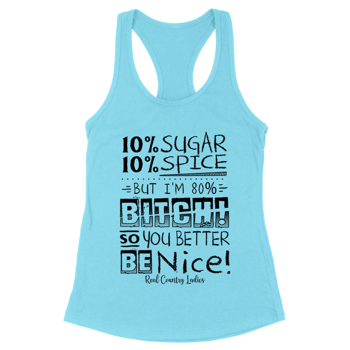 Sugar And Spice Black Print Front Apparel