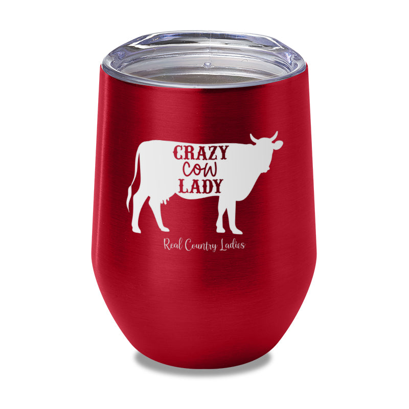 Crazy Cow Lady Laser Etched Tumbler